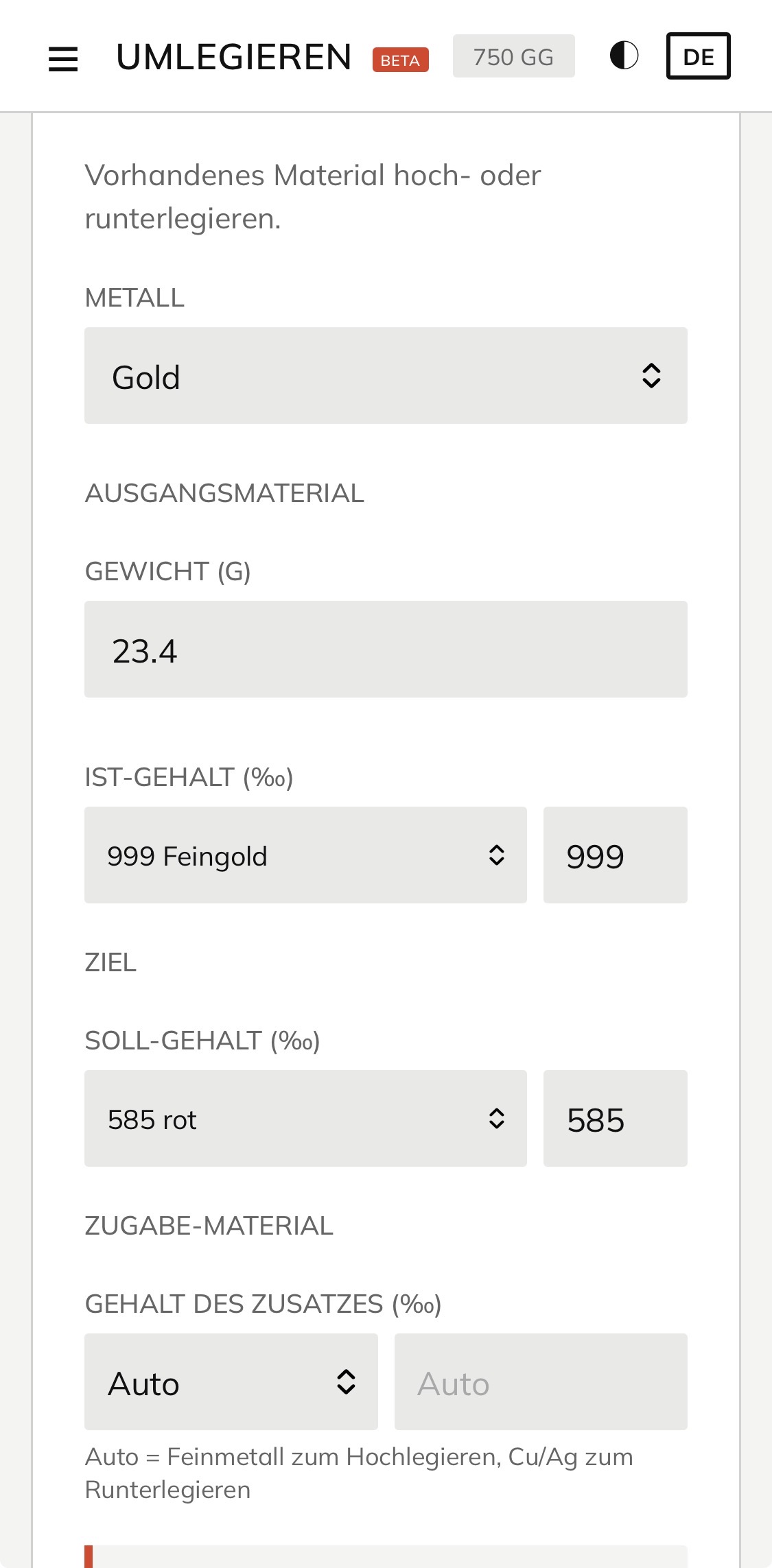 Ringweiten-Umrechner
